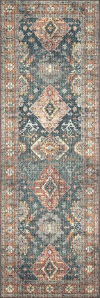 Loloi II Skye Collection SKY-10 Sea/Rust 3'-6" x 5'-6" Accent Rug - Image 5