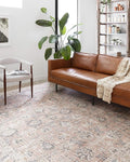 Loloi Skye Collection SKY-01 Blush/Grey 9'-0" x 12'-0" Area Rug by Loloi