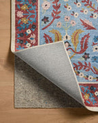 Loloi Rifle Paper Co. Canopy Collection CNP-03 Red/Blue 3'-9" x 3'-9" Round - Image 5