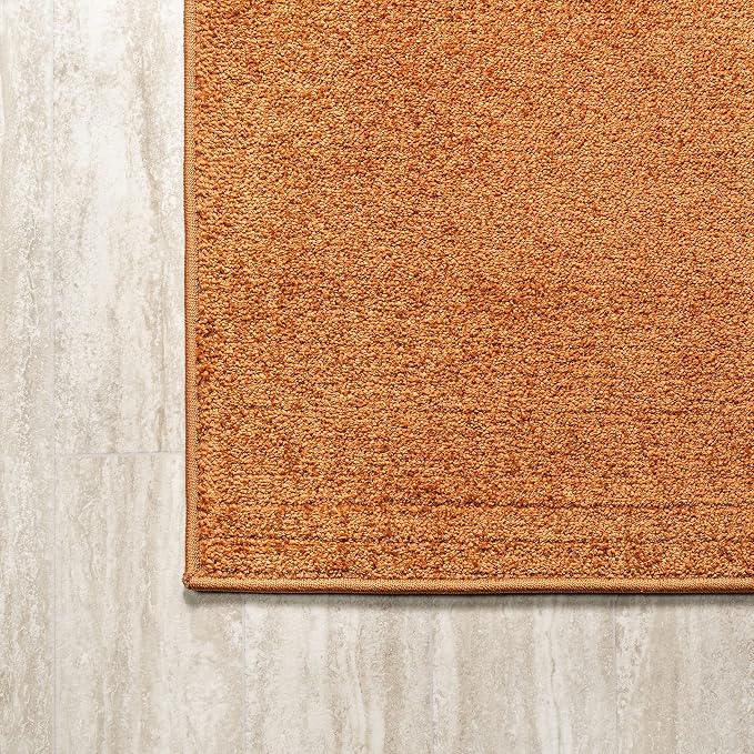 JONATHAN Y Haze Solid Low-Pile Orange Indoor Area Rug 10x14, Minimalist - Image 6