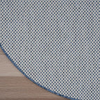 Nourison Home Courtyard Ivory Blue 5' x Round Area Rug - Image 7