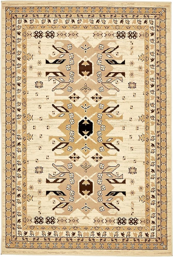 Unique Loom Taftan Collection Border Geometric Tribal Inspired Design Area Rug - Image 10
