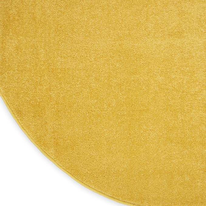 Nourison Home Nourison Essentials Yellow 6' x Round Area Rug - Image 8