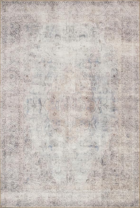 Loloi Loren Collection LQ-04 Silver/Slate 7'-6" x 9'-6" Area Rug - Image 3