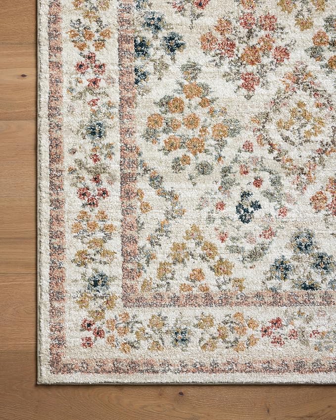 Loloi Rifle Paper Co. Laurel Collection LAU-04 Cream/Multi 5'-3" x 7'-8" Area - Image 5