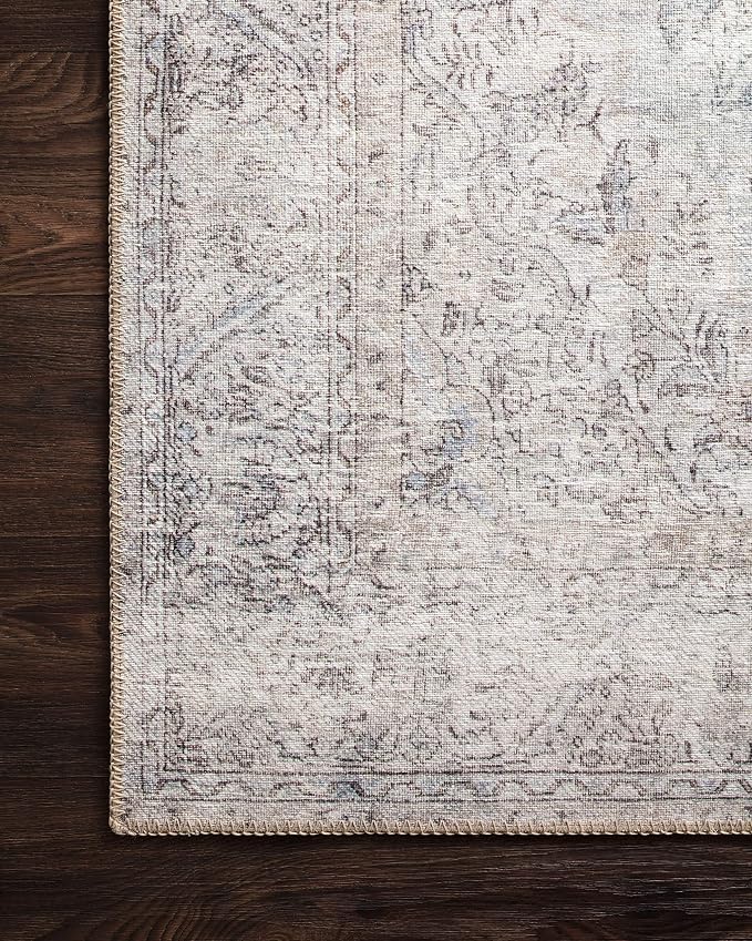 Loloi Loren Collection LQ-04 Silver/Slate 7'-6" x 9'-6" Area Rug - Image 5