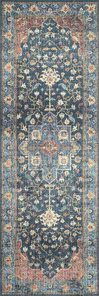 Loloi Skye Collection SKY-08 Denim/Brick 6'-0" x 6'-0" Round Area Rug - Image 6