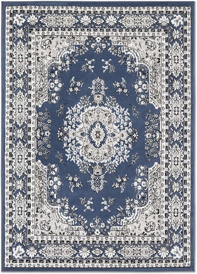Home Dynamix Premium Sakarya Traditional Medallion Border Area Rug, Midnight - Image 4