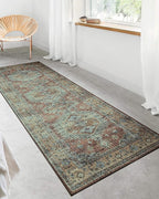 Loloi Skye Collection SKY-07 Terracotta/Sky 6'-0" x 6'-0" Round Area Rug - Image 5