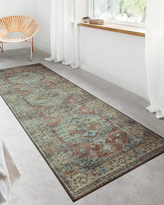 Loloi Skye Collection SKY-06 Apricot/Mist 8'-0" x 8'-0" Round Area Rug - Image 5