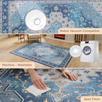 Bedsure 3x5 Area Rugs for Living Room, Machine Washable Rugs, Non-Slip Backing - Image 5