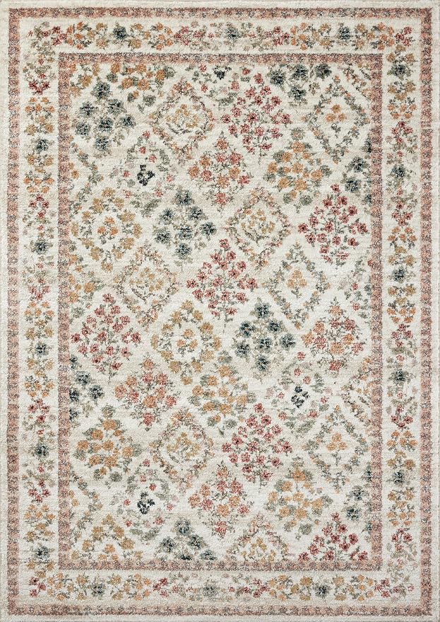 Loloi Rifle Paper Co. Laurel Collection LAU-04 Cream/Multi 2'-8" x 8' Runner Rug - Image 2