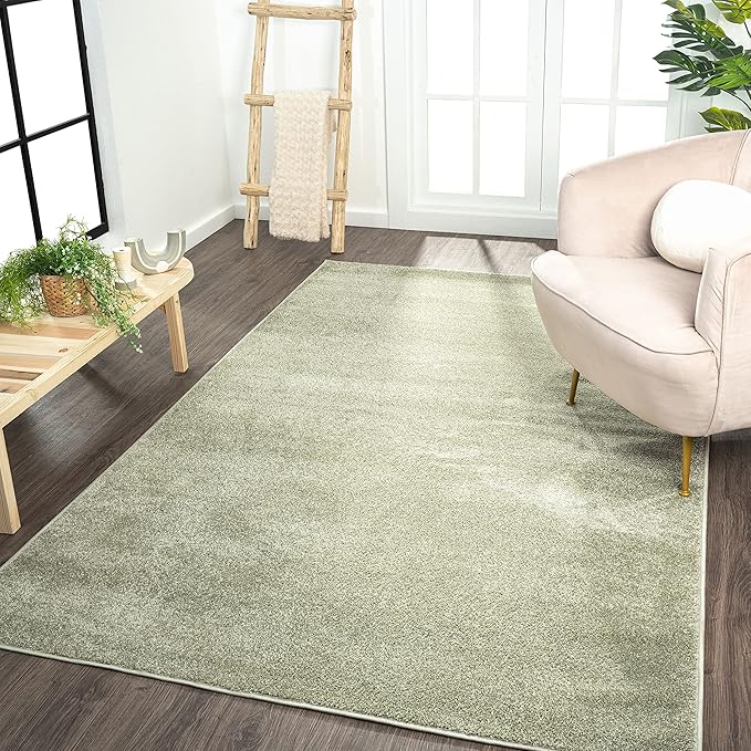 JONATHAN Y Haze Solid Low-Pile Green Indoor Area Rug 6x9, Minimalist, - Image 12