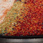 SAFAVIEH Glacier Collection 5'3" Round Red/Green GLA126Q Modern Abstract - Image 4
