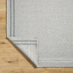 Mark&Day Wool Rugs, 2x3 Janmichael Solid and Border Gray/Black Area Rug - Image 5