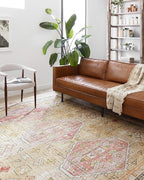 Loloi Skye Collection SKY-04 Gold/Blush 8'-0" x 8'-0" Round Area Rug by Loloi
