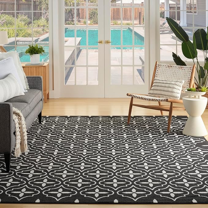 Nourison Home Nourison Essentials Black Ivory 8' x 10' Area Rug - Image 3