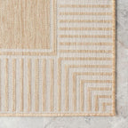 Nuloom Asha Tan/Ivory, Striped Border, Soft and Cozy, High Traffic, Stain - Image 4