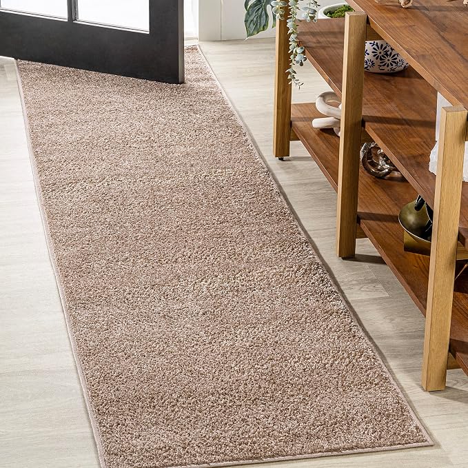Eyely UES100G-210 Supersoft Haze Solid Low-Pile Indoor Runner Rug by eyely