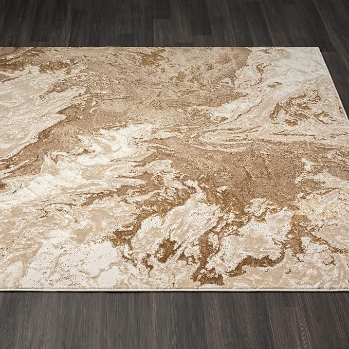 LUXE WEAVERS Marble Swirl Abstract Area Rug - Image 3