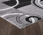 GLORY RUGS Area Rug Modern 5x7 Grey Soft Hand Carved Contemporary Floor Carpet - Image 5
