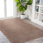 JONATHAN Y Haze Solid Low-Pile Brown Indoor Area Rug 9x12, Minimalist, - Image 4