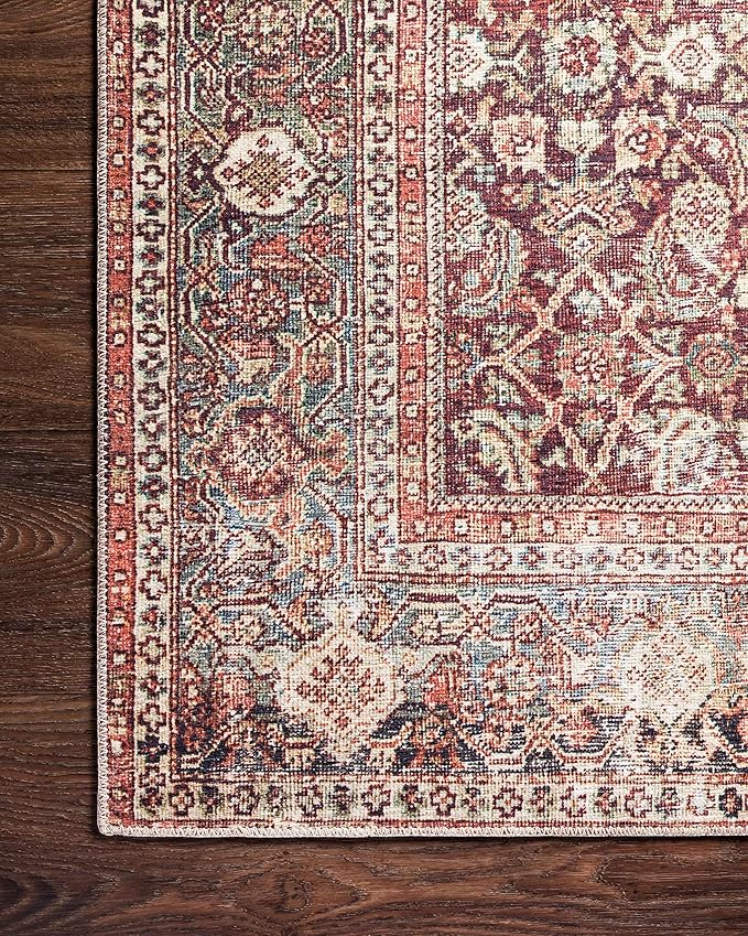 Loloi Layla Collection LAY-11 Cinnamon/Sage 9'-0" x 12'-0" .13" Thick Area Rug - Image 7