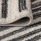 JONATHAN Y Khalil Modern Berber Stripe Cream/Black Runner Rug, Contemporary - Image 5