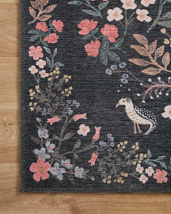 Loloi Rifle Paper Co. Maison Collection MAO-04 Tuileries Black 2'-6" x 12'-0" - Image 4