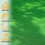 Ottomanson Artificial Grass Turf 2'7" x 29 Indoor Outdoor Faux Grass Rug - Image 3