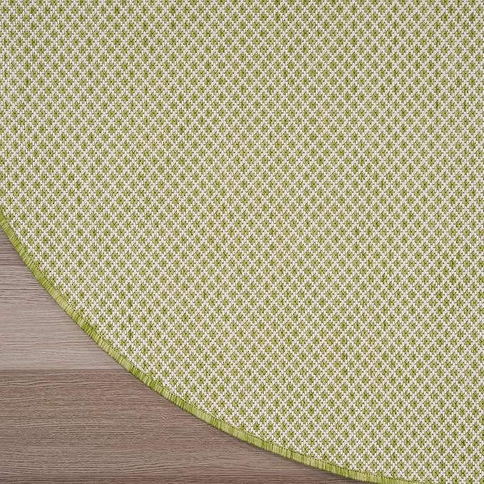 Nourison Home Courtyard Ivory Green 4' x Round Area Rug - Image 7