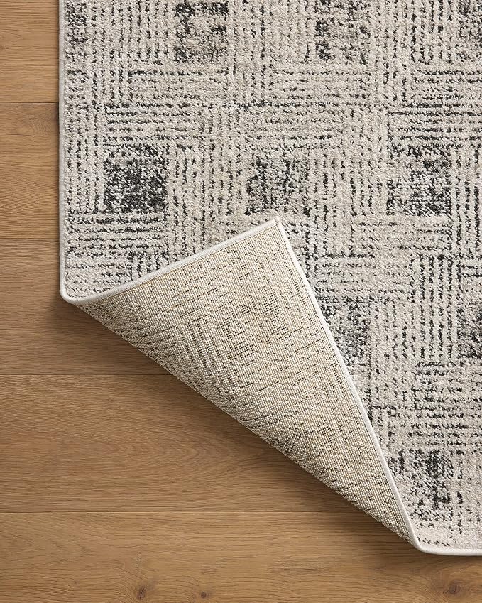 Loloi Kamala Collection KAM-01 Grey/Graphite 2'-7" x 12'-0" Runner Rug - Image 6