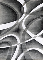 GLORY RUGS Modern Area Rug 4x6 Grey Swirls Carpet Bedroom Living Room - Image 2