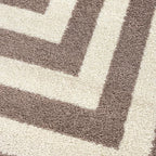 Abani Contemporary Beige & Ivory 4' x 6' Area Rug, Contrasting Geometric Modern - Image 7