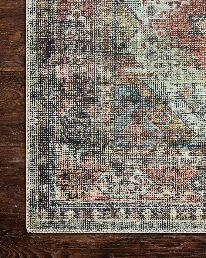 Loloi II Skye Collection SKY-06 Apricot/Mist 2'-6" x 7'-6" Runner Rug - Image 7