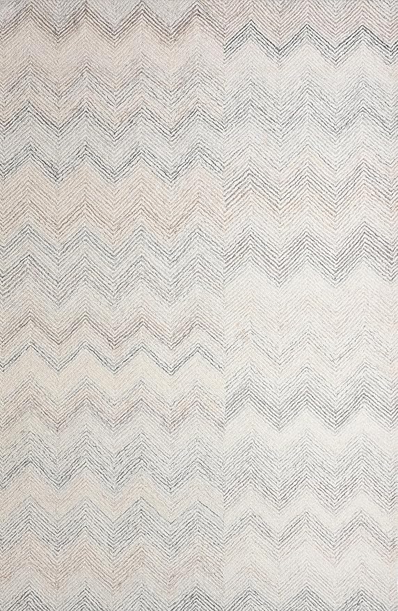 Modern Herringbone Chevron Collection Handcrafted Wool Area Rug by RestorationandRenovation