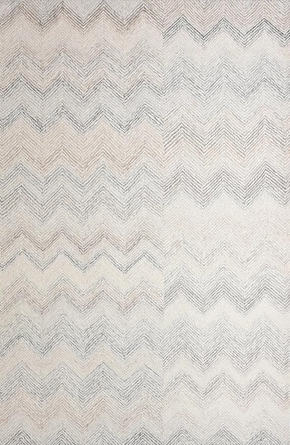 Modern Herringbone Chevron Collection Handcrafted Wool Area Rug by RestorationandRenovation