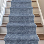 Well Woven Custom Size Hallway & Stair Runner- Harlow Pompeii Blue 31 Inches by WellWovenRugs