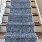 Well Woven Custom Size Hallway & Stair Runner- Harlow Pompeii Blue 31 Inches by WellWovenRugs