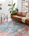 Loloi II Skye Collection SKY-05 Brick/Ocean 5'-0" x 7'-6" Area Rug by Loloi