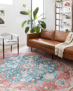 Loloi II Skye Collection SKY-05 Brick/Ocean 5'-0" x 7'-6" Area Rug by Loloi