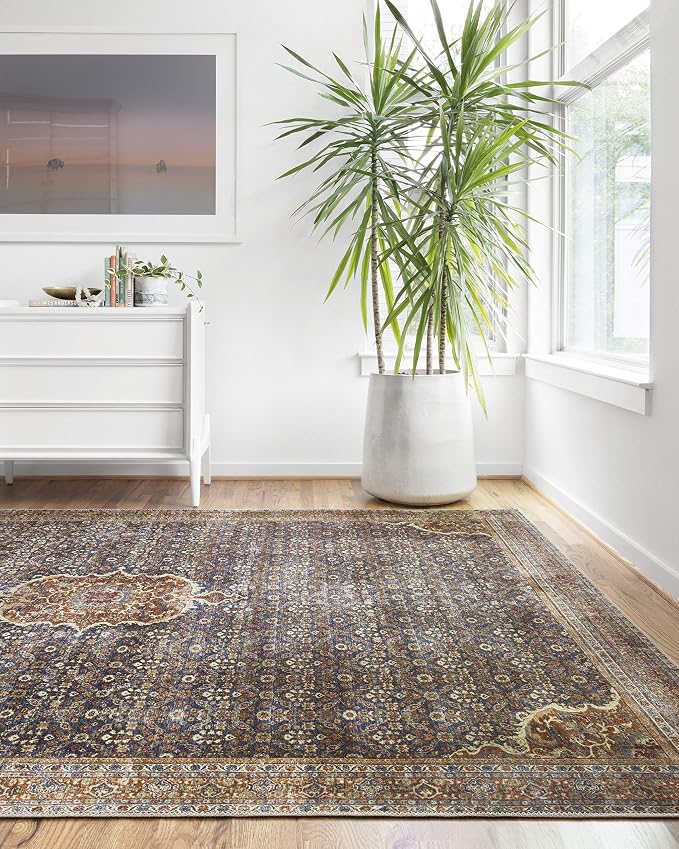 Loloi Layla Collection LAY-09 Cobalt Blue/Spice 2'-6" x 12'-0" .13" Thick - Image 9