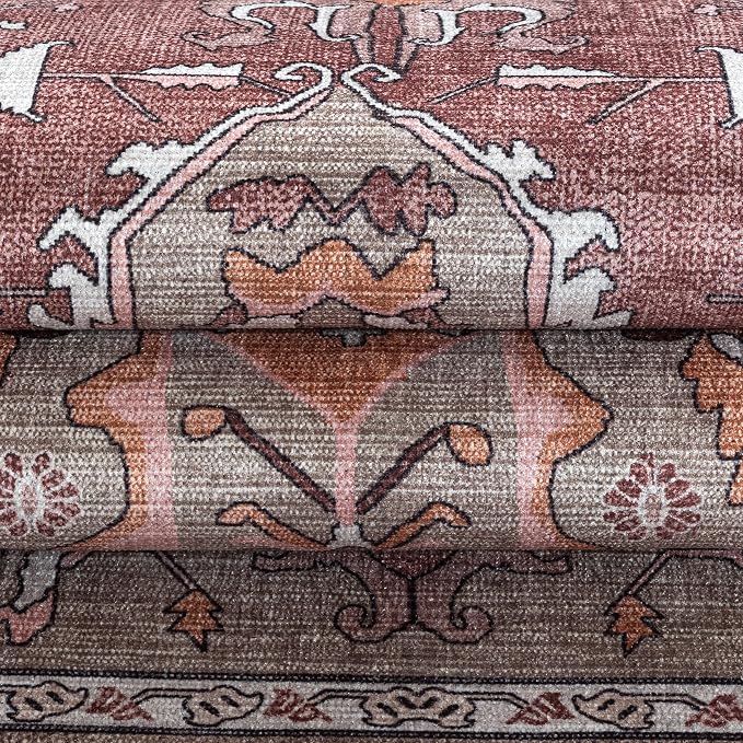 Washable Area Rug. Modern Farmhouse. Vintage. Turkish. Bohemian. Distressed. - Image 8