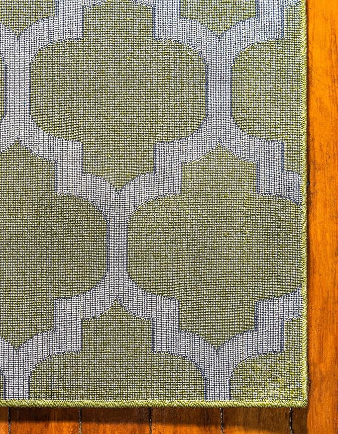 Rugs.com Lattice Collection Rug – 10 Ft Runner Light Green Medium Rug Perfect - Image 7