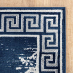 GLORY RUGS Area Rugs Marble 8x10 Navy Gray Carpet Modern Abstract Rug Living - Image 3