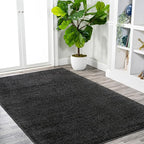 JONATHAN Y Haze Solid Low-Pile Black Indoor Area Rug 10x14, Minimalist - Image 4