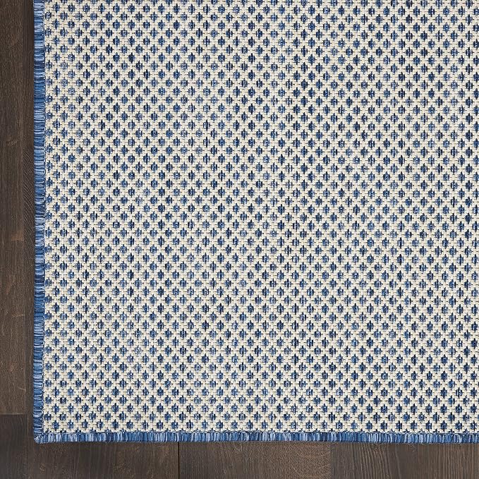 Nourison Home Courtyard Ivory Blue 9' x 12' Area Rug - Image 7