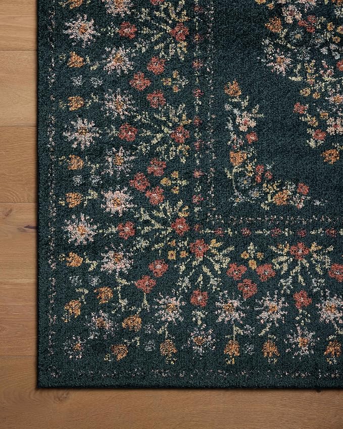 Loloi Rifle Paper Co. Laurel Collection LAU-02 Navy 2'-8" x 8' Runner Rug - Image 4