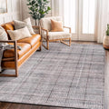 Rugshop Bohemian Stripe Lines Washable Non Slip Area Rug 5' x 7' Brown by Rugshop