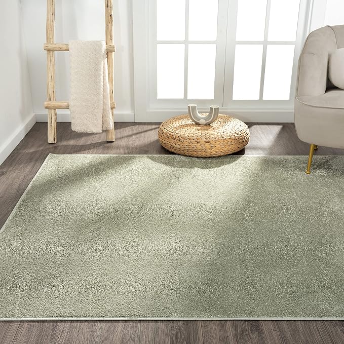 Eyely UES100O-5 Supersoft Haze Solid Low-Pile Indoor Area Rug - Image 4